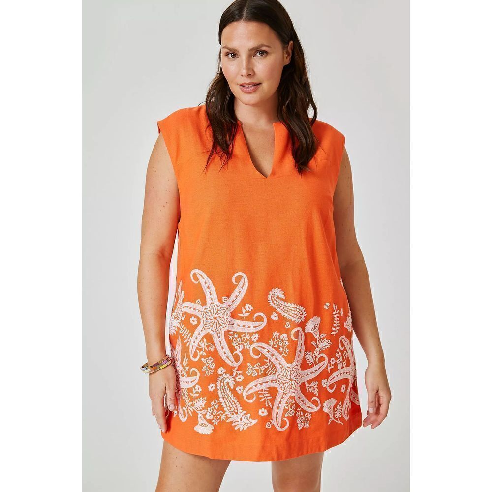 Anthropologie - Maeve Embroidered Tunic Dress size 14